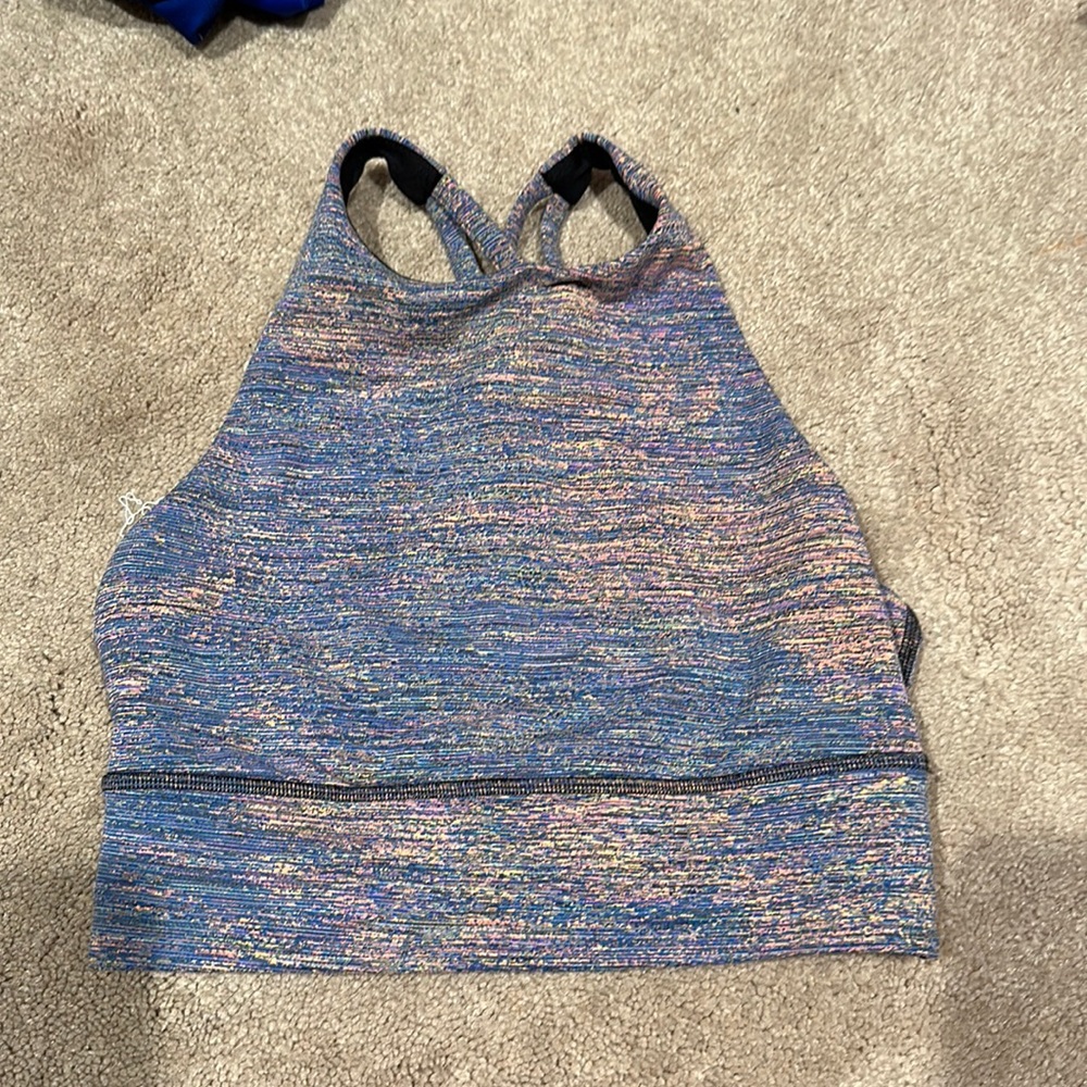 Lululemon Longline Energy bra in limited multicolor textured print size 0